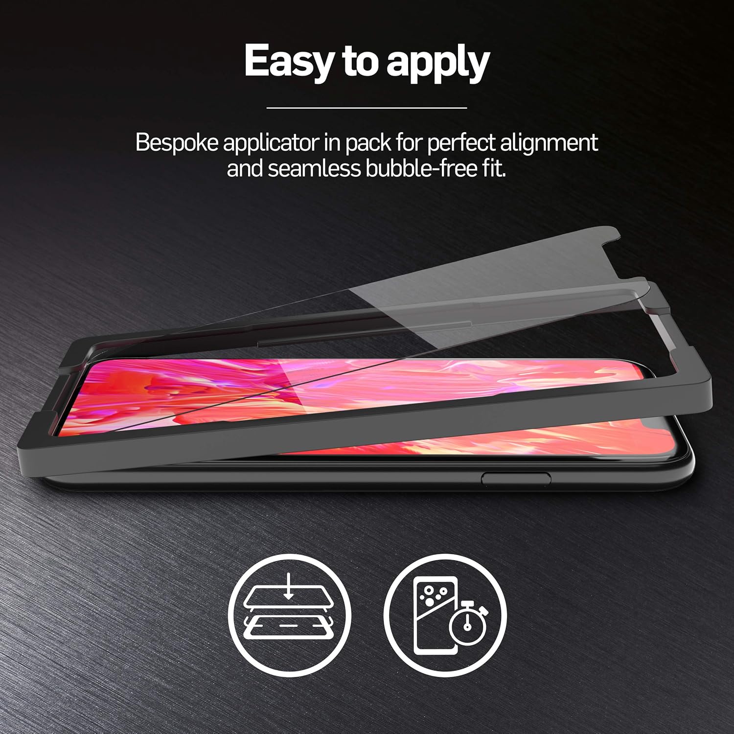 Thor Premium Case Fit Tempered Glass Screen Protector and Applicator Compatible with iPhone XS Max - Clear
