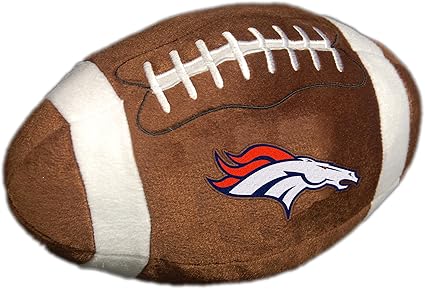 Amazon Com Nfl Denver Broncos Plush Football Pillow Sports Fan