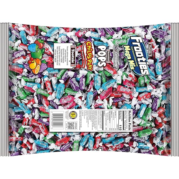 FROOTIES MEGA MIX – 450 PIECES ASSORTED FRUIT FLAVOR CHEWY CANDY – OVER 3 LB. BAG OF BULK TREATS – 50.06 OZ