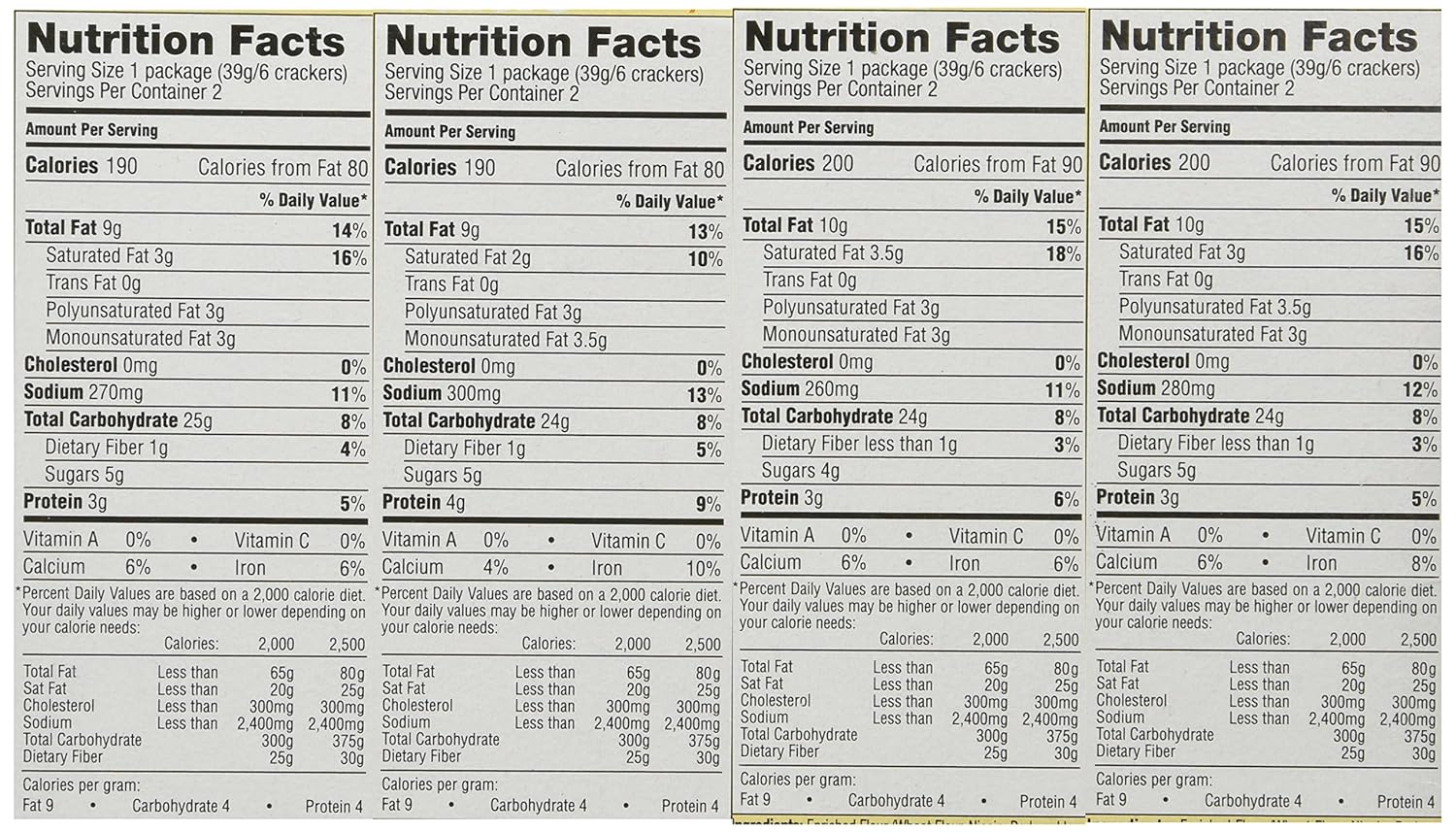 Lance, Captain's Wafer Crackers, Variety Pack, 11oz Tray (Pack of 3