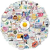 WAKEMOODEI 200 PCS French Inspirational Stickers for Teens Adults Kids, Motivational French Stickers for Students Teachers, Vinyl Positive Gifts Water Bottle Decals