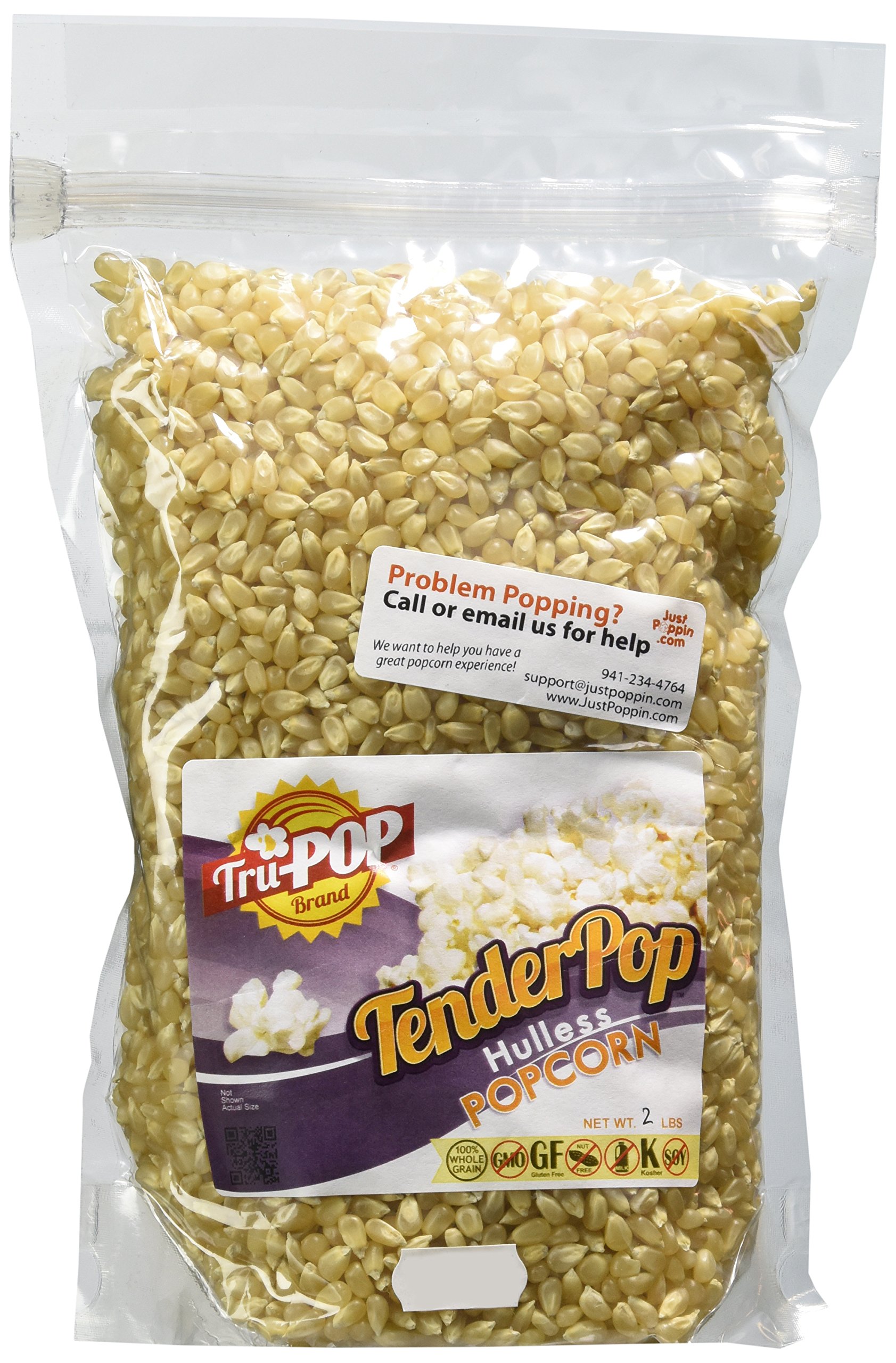 Tender Pop Hulless Popcorn Kernels 2 Lbs Just Poppin Brand Buy