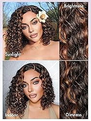 LUVME HAIR 12" Curly Glueless Wigs Human Hair Pre