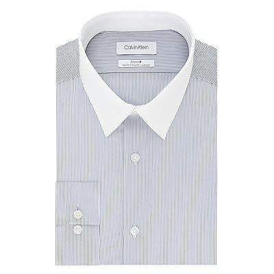 Calvin Klein Mens Dress Shirt Non Iron Slim Fit Seychelles | Ubuy