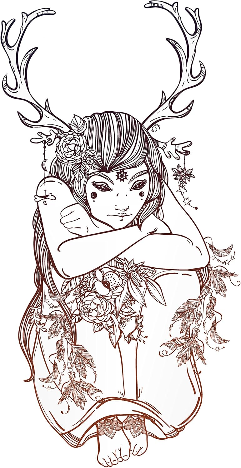 Amazon Com Divine Designs Pretty Forest Wilderness Fairy Nymph Drawing Vinyl Decal Sticker 8 Tall Automotive