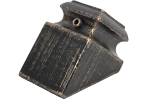 ASCENSION STAIR PARTS SH904 - Iron Baluster Shoes - Slant Shoes with Screw - for Use with 1/2" Square Balusters - Set of 10 (Oil-Rubbed Bronze)
