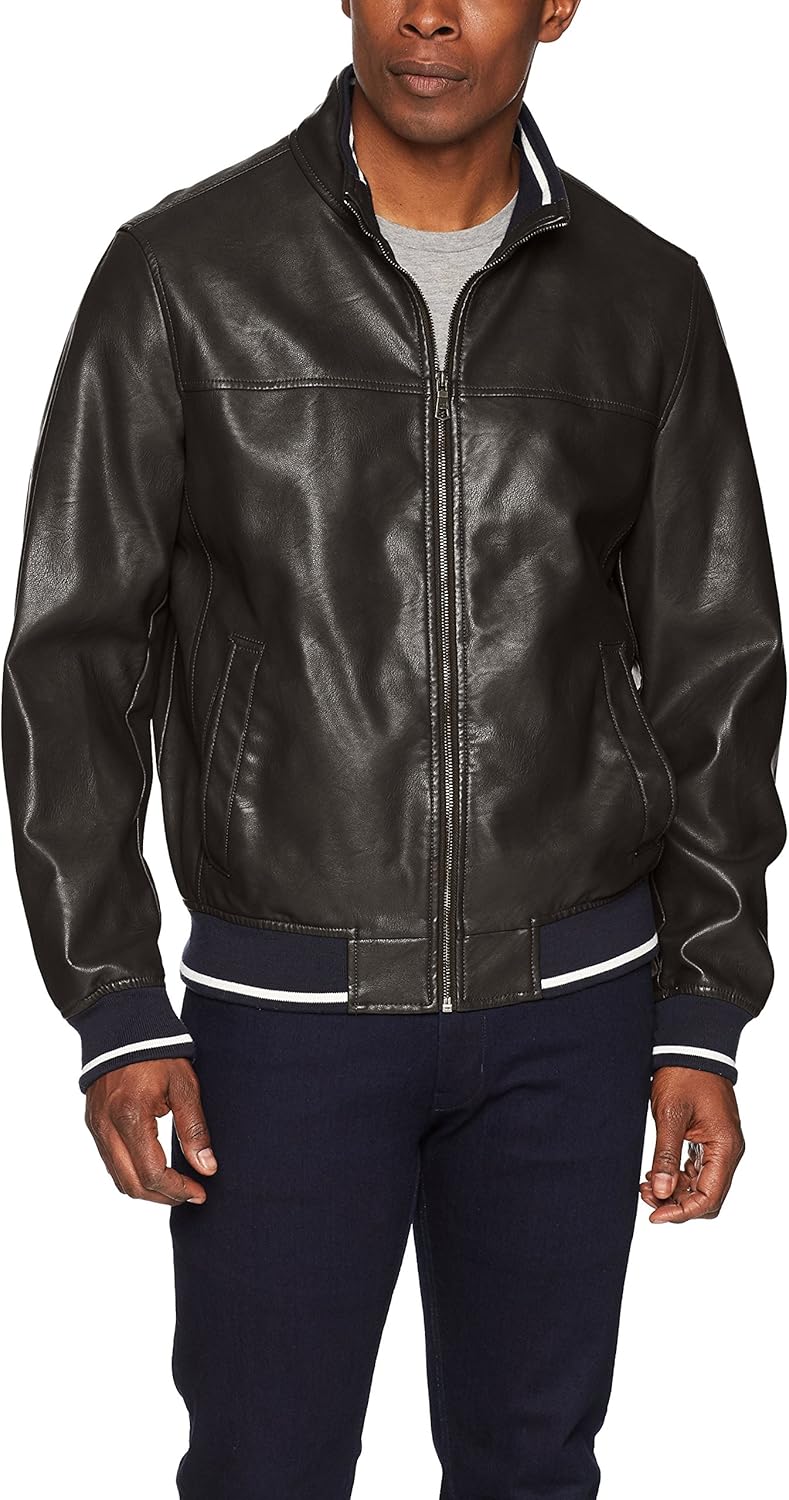 bomber jacket with contrasting collar