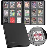 Onyx Toploader Binder 9-Pocket 288 Toploaders - 16 Ringless Double Sided Pages for Cards in 3" x 4" Top Loaders - 9 Pocket Si