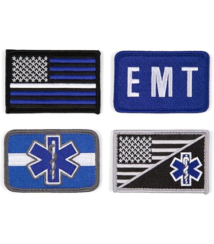 EMT Medic Paramedic 3D PVC Rubber Glow in the Dark Patch 2pc Bundle - 2