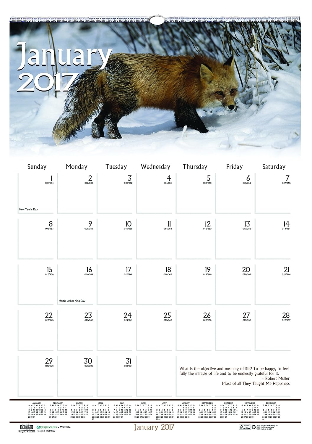 Best 2017 desk calendar inspirational