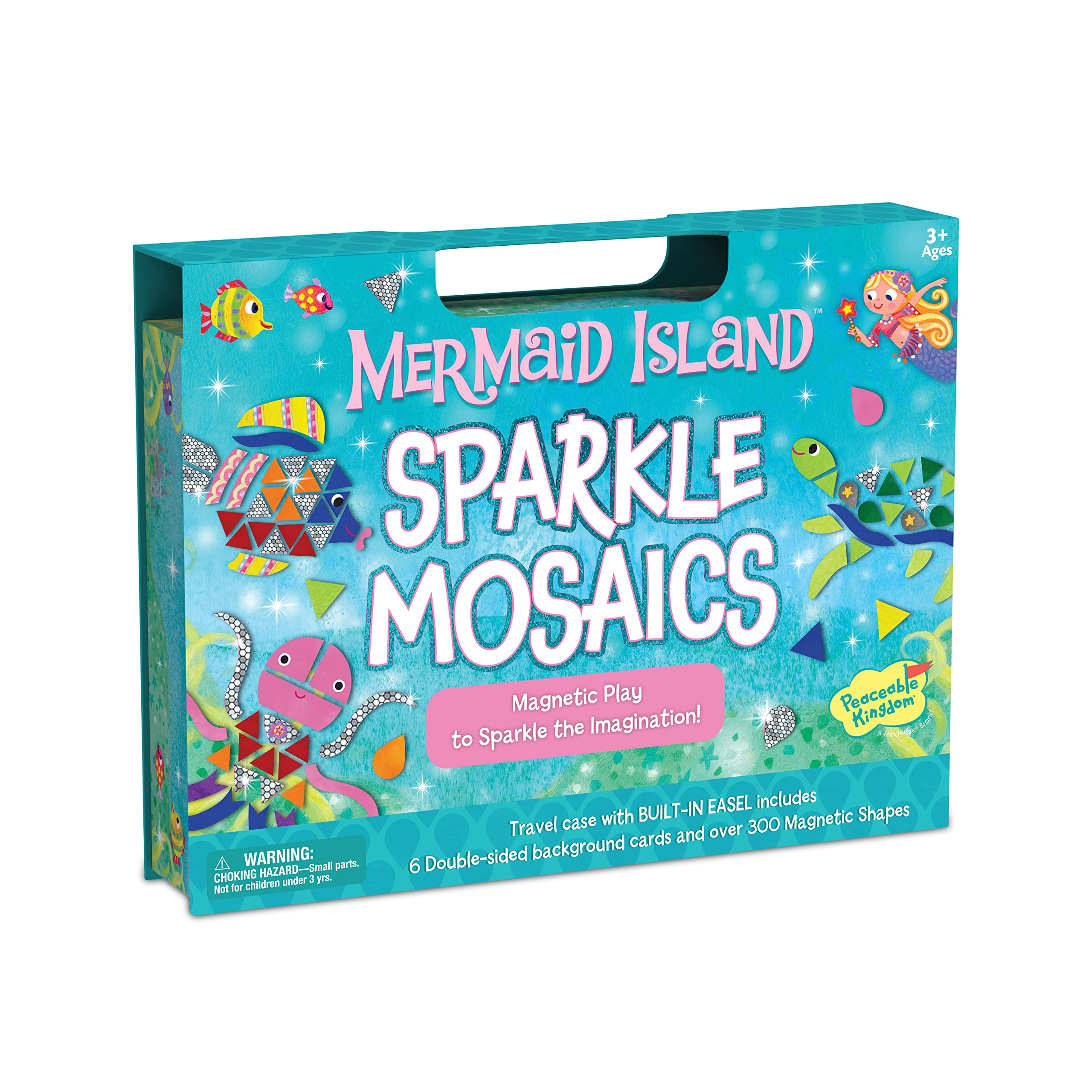 Peaceable Kingdom Mermaid Island Sparkling Mosaics Game