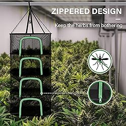 iPower Herb Drying Rack 4-Layer 2-Feet Hanging Mesh