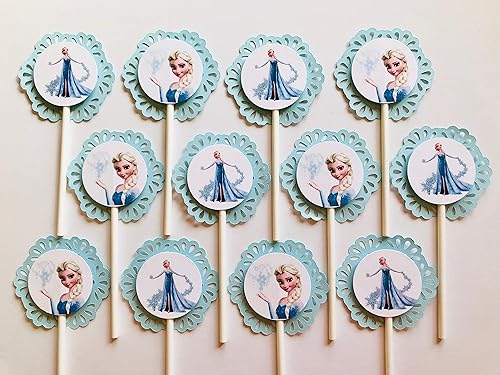 ELSA FROZEN Cupcake Toppers Party Picks