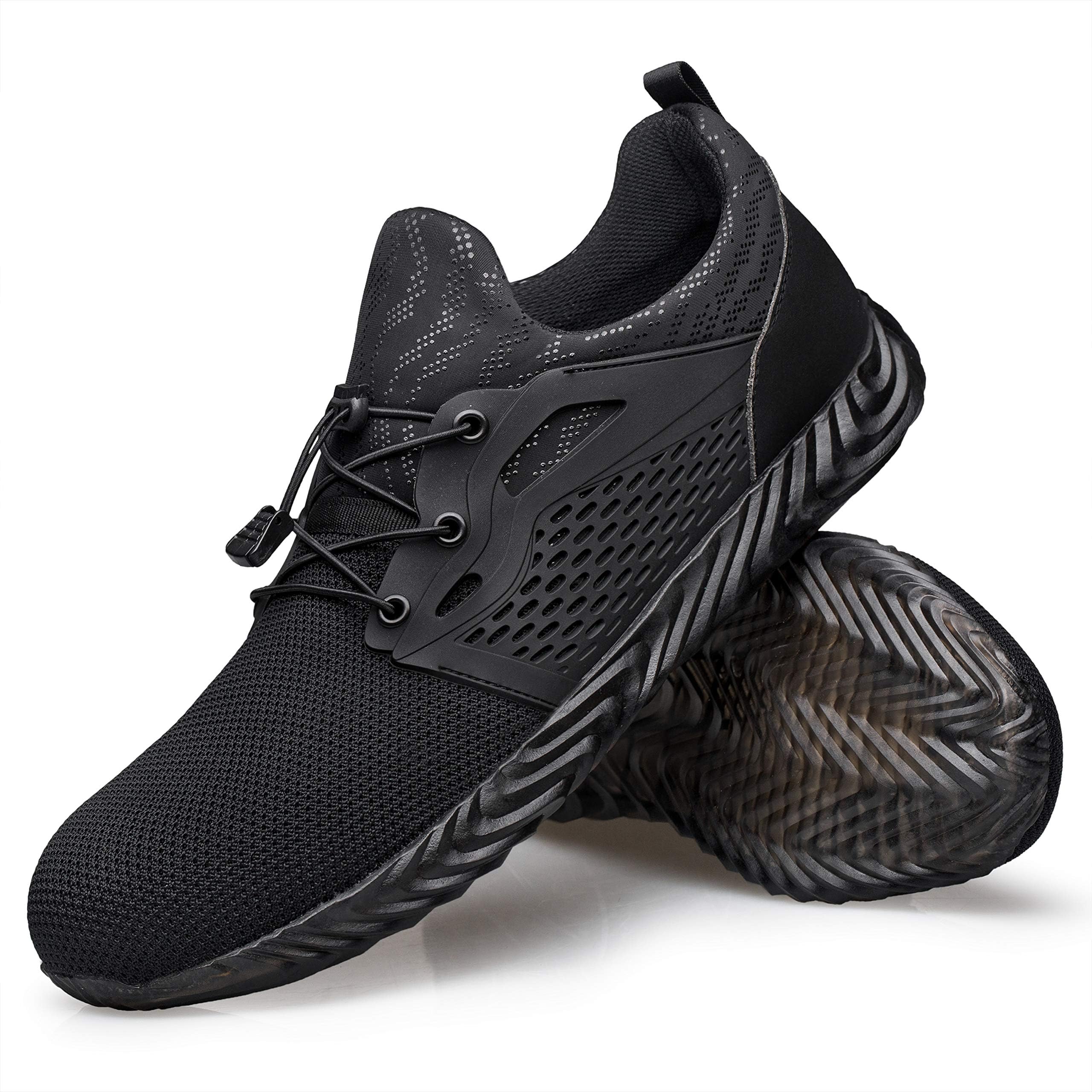 Hongchengye Steel Toe Shoes Men Women Indestructible Work Safety Toe Shoes Lightweight Breathable Construction Sneakers Outdoor Resistant Composite Toe Shoes