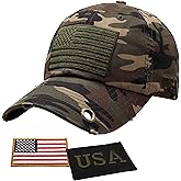 Antourage American Flag Unisex Baseball Hat for Men and Women | USA Flag Mesh Snapback Flat Visor Cap + 2 Patriotic Patches