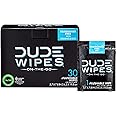 DUDE Wipes - On-The-Go Flushable Wipes - 30 Wipes - Unscented Extra-Large Adult Wet Wipes - Individually Wrapped for Travel,