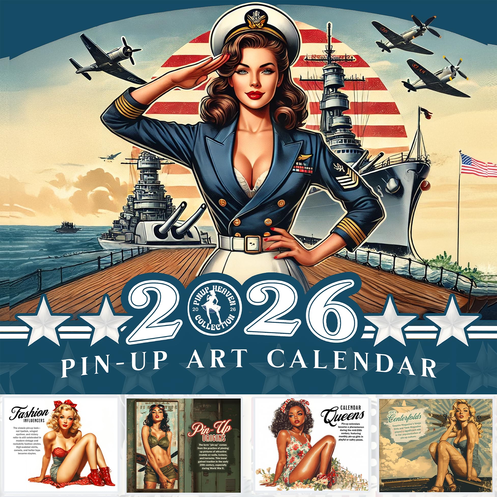 PinUp Calendar 2026, XL Premium Retro Pin-Up