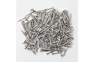 JEGONFRI 1200pcs Hardware Nails, 1/2'' × 18 Ga Nickel Plated Hanging Nails, Flat Head Nails, Wall Nails for Hanging, Finishing Nails, Tiny Nails, Small Nails (1/2 in)