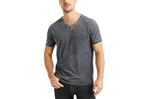 Lucky Brand Men's Venice Burnout Notch Neck Tee Shirt