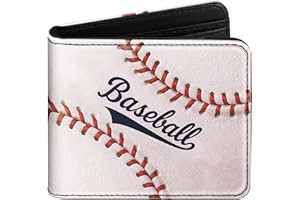 Bistup Boys Wallet Cute Leather Wallet - Credit Card Cash Id Holder Rfid Blocking Bifold Small Wallets With Coin Pocket Id Window Slim for Teen Boys Little Boy Men Youth Guys Cool White Ball Design