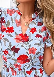 PRETTYGARDEN Women's 2025 Summer Floral Midi Dress