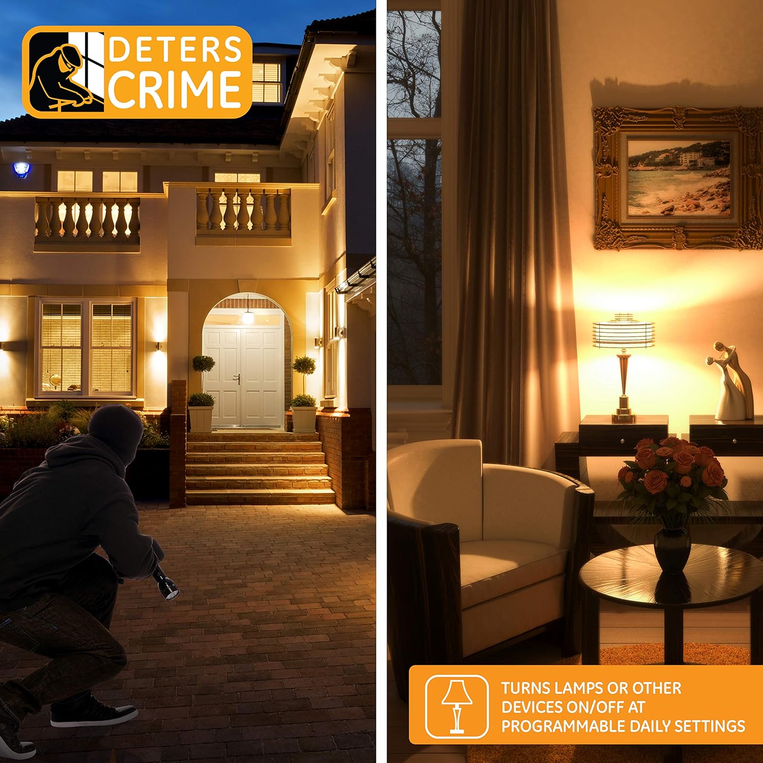 GE 24-Hour Heavy Duty Indoor Plug-in Mechanical Timer, 2 Grounded Outlets, 30 Minute Intervals, Daily On/Off Cycle, for Lamps, Seasonal, Christmas Tree Lights and Holiday Decorations, 15075 - Plug In Timer Switches - 