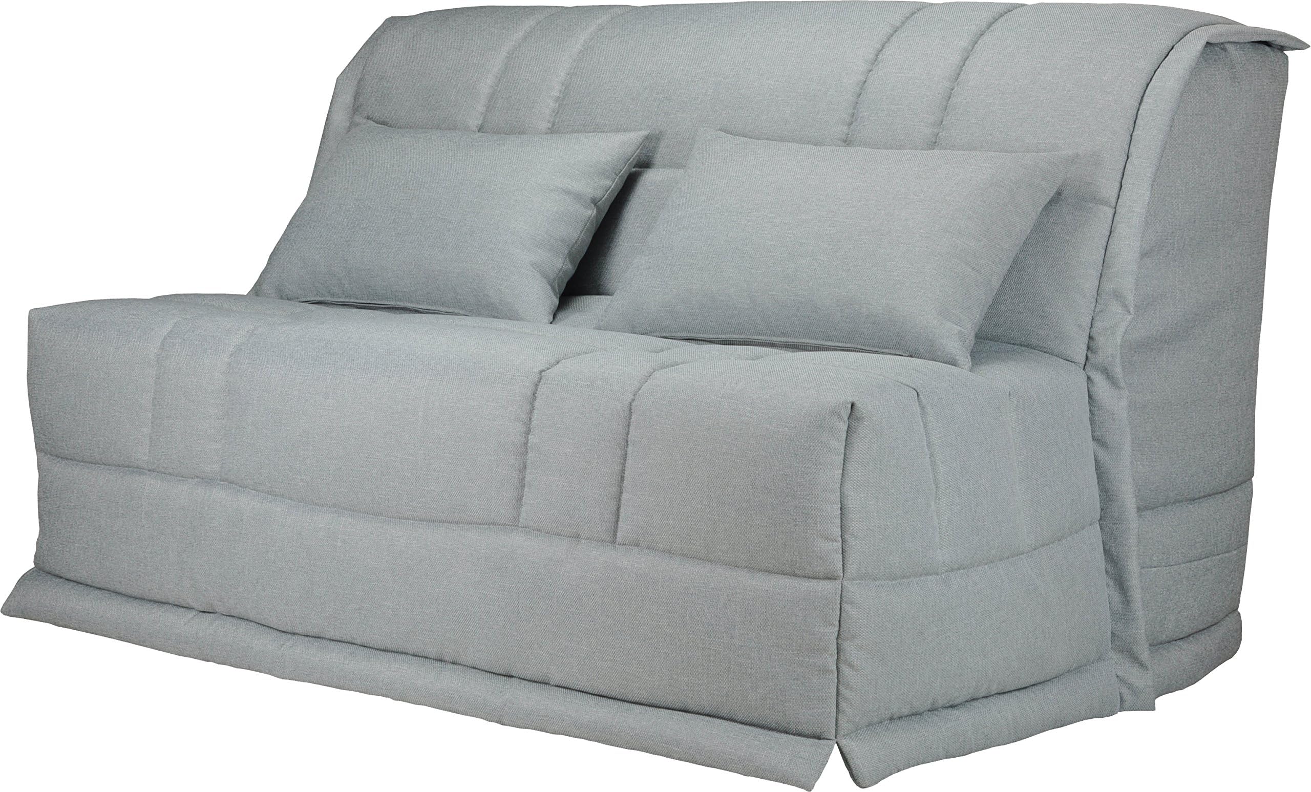 Destock Meubles Bench Heather Fabric Sofabed Light Grey 140 X 200 Bultex Mattress Foam RH