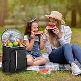 Tydi Cooler Backpack Insulated 30L Rucksack Picnic Camping Black view 8
