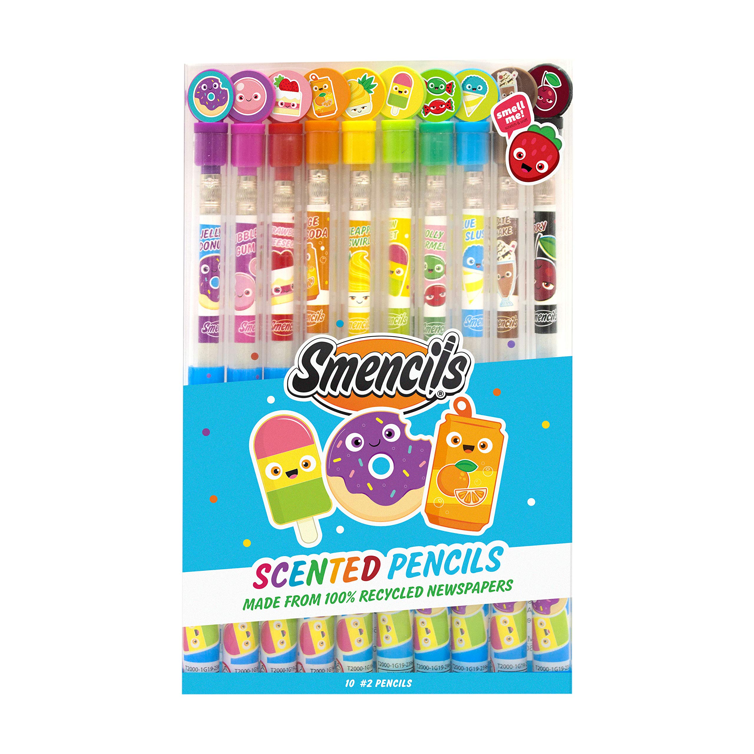 Scentco Graphite Smencils HB 2 Scented Pencils, Pack of 10 multi