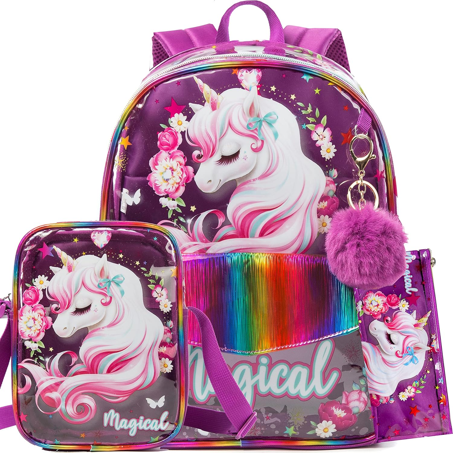 unicorn see through backpack