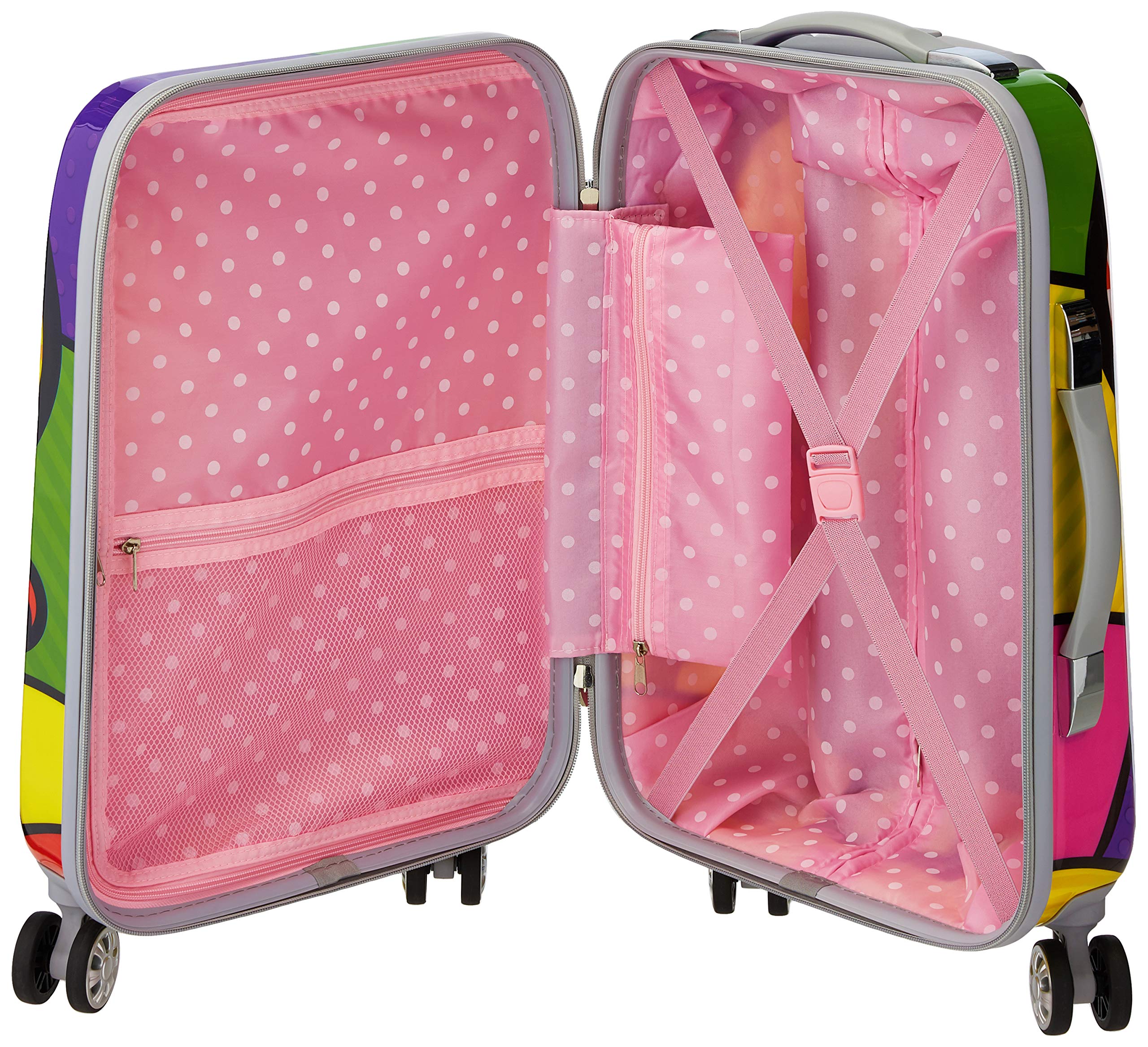 Rockland Vision Hardside Spinner Wheel Luggage, Assorted/Multicolor, Carry-On 20-Inch
