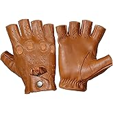 WASPRO Genuine Lambskin leather motorcycle half finger Gloves