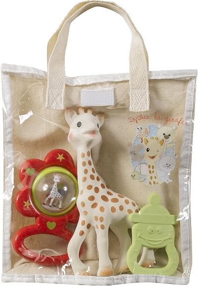 Sophie la Girafe Newborn Essentials Gift Bag 3 Toy Set Teether Rattle