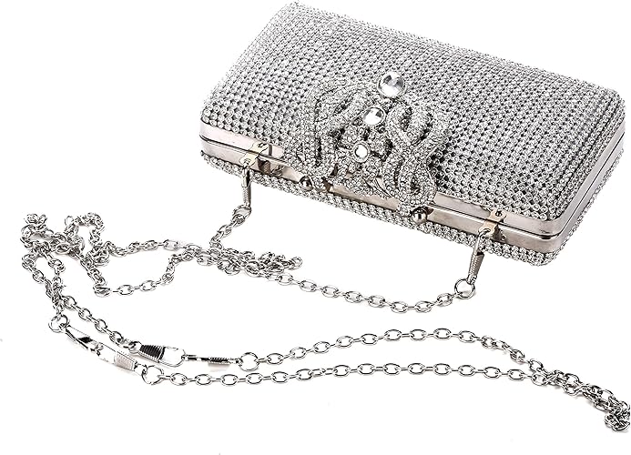 silver clutch amazon