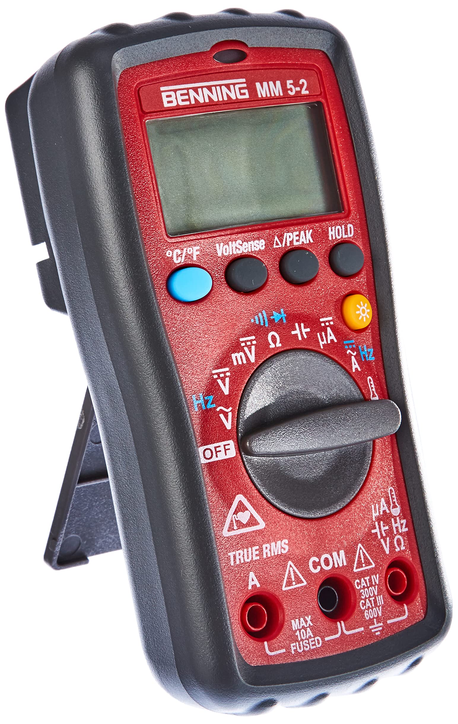 Benning MM 5-2 044071 Digital Multimeter, Red/Black