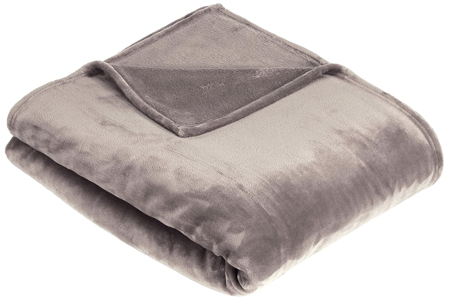AmazonBasics Cuddly blanket, made of velvety plush, 229 x 229cm