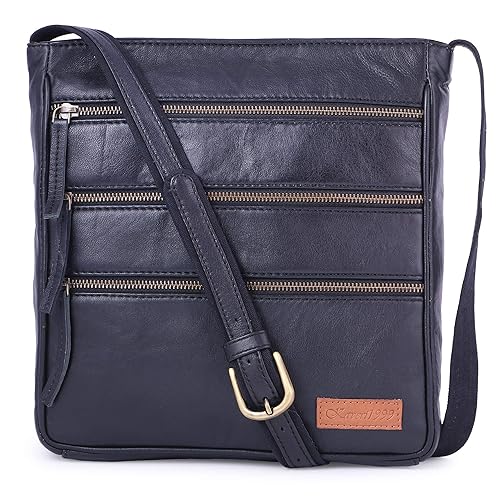 Kaveri1999 Genuine Leather Side,Sling Bag Black Colour