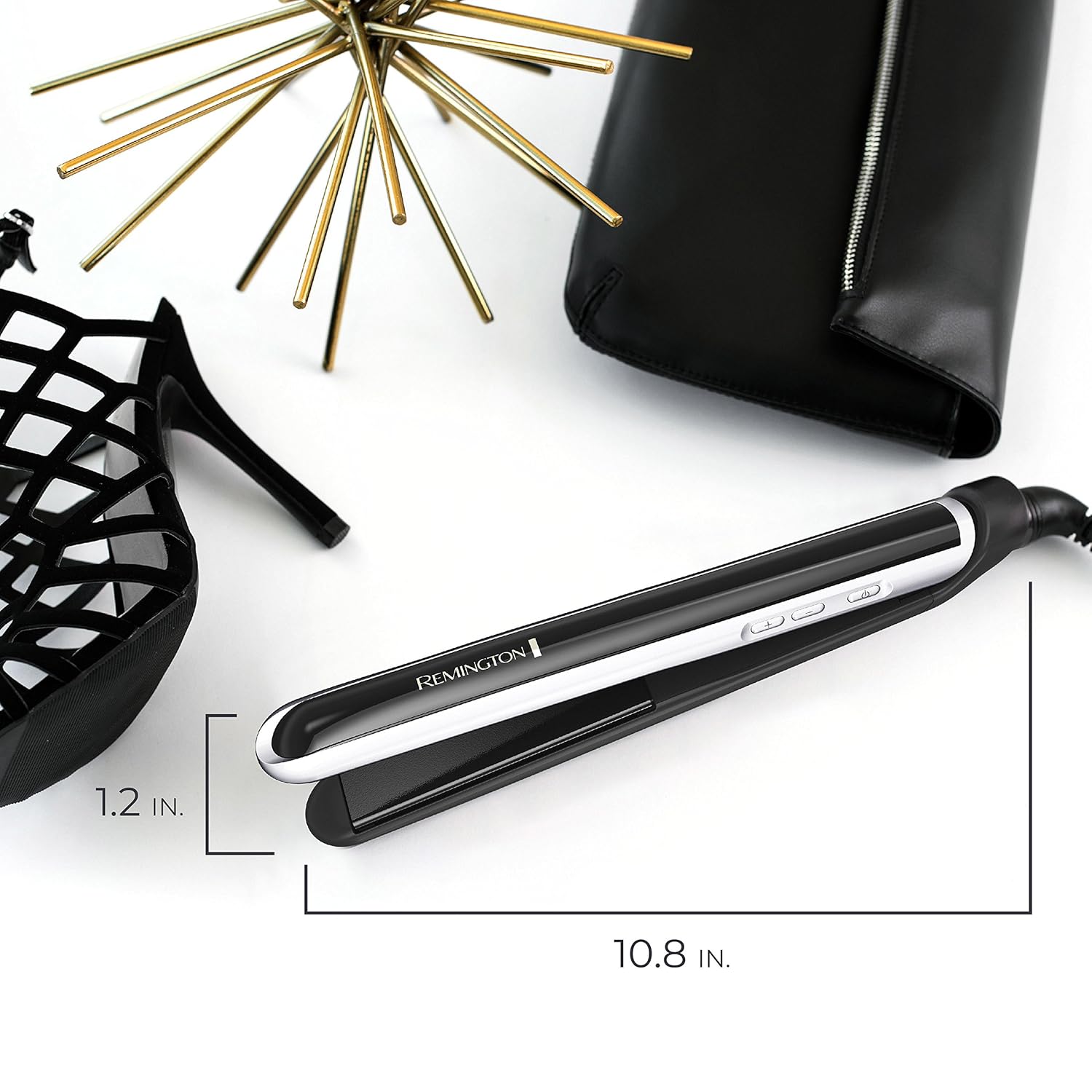 Remington S9500PP Pearl Pro Ceramic Flat Iron, 1-inch, Black : Flattening Irons : Beauty
