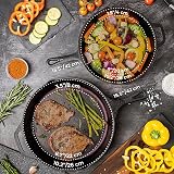 nuovva Cast Iron Skillet Set 10 and 12 Inch Pre Seasoned Frying Pans view 4