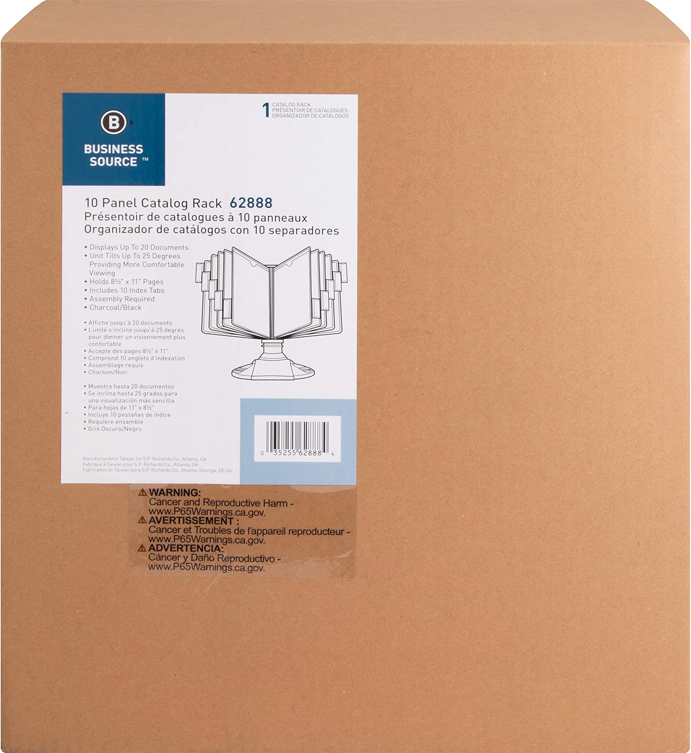 Business Source Deluxe Catalog Display Rack - 62888, Black : Office Products