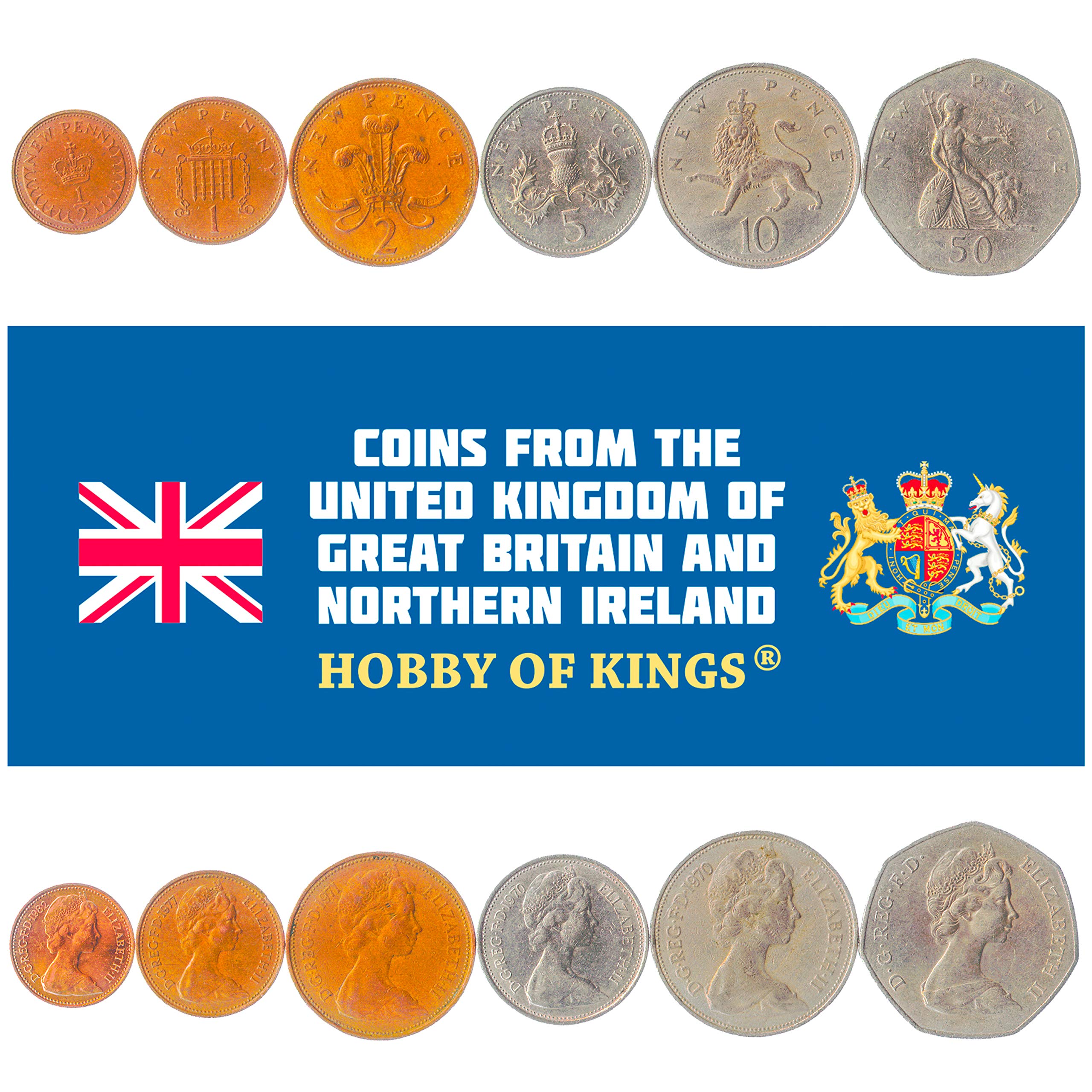 Set of 6 Coins from United