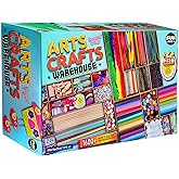 3 Layers Jumbo Arts and Crafts Supplies Warehouse, Biggest Chest Box 17.91Wx12.4L Includes 1600+ Giant Craft Materials Kit fo