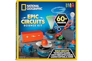National Geographic Circuit Maker Kit - Electronics Kit for Kids with 60 Electrical Circuit Projects, Electric Circuit STEM T