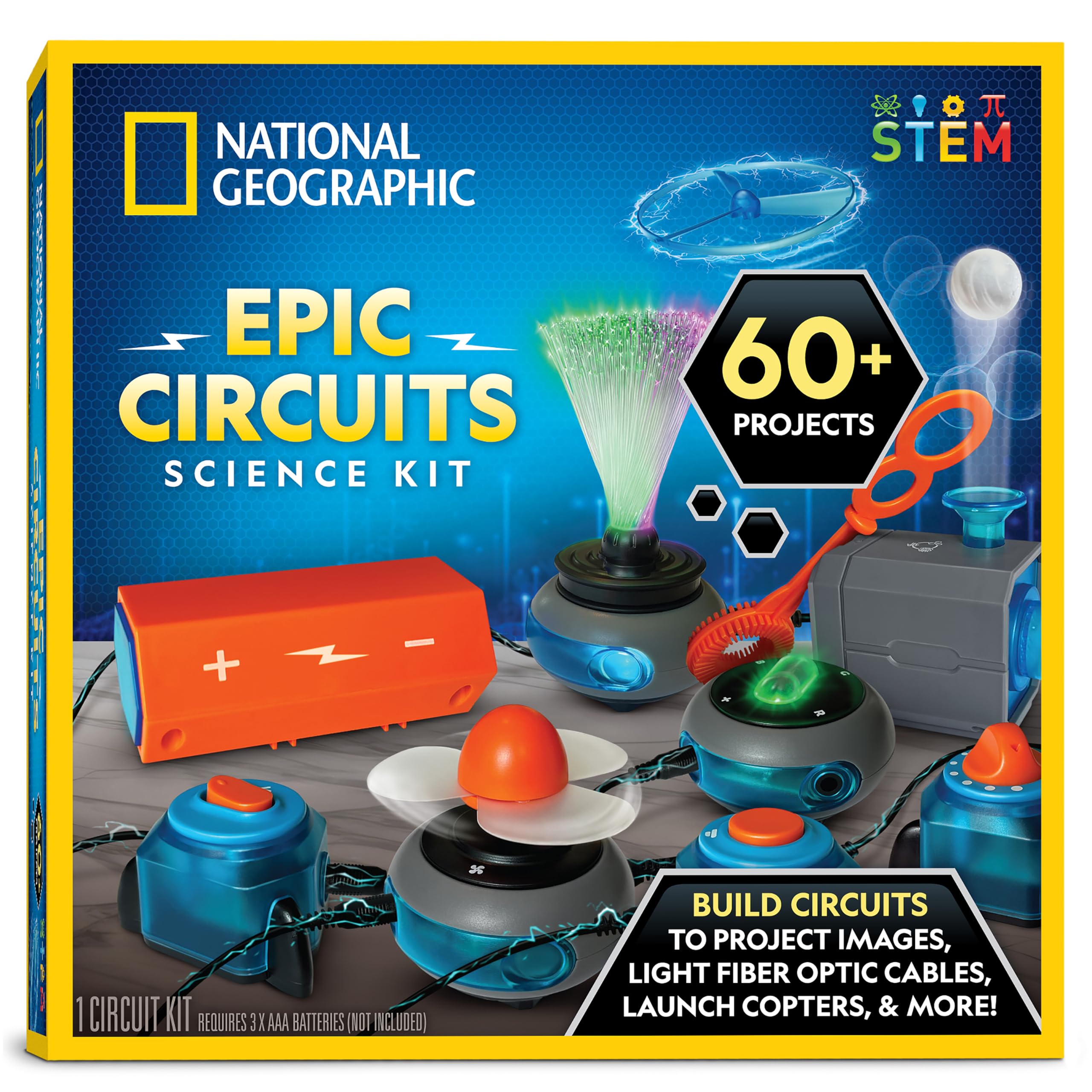 Photo 1 of Blue Marble National Geographic Circuit Maker Kit - Electronics Kit for Kids with 60 Electrical Circuit Projects, Electric Circuit STEM Toy, Electronic Projects, Electrical Circuit Kit for Kids