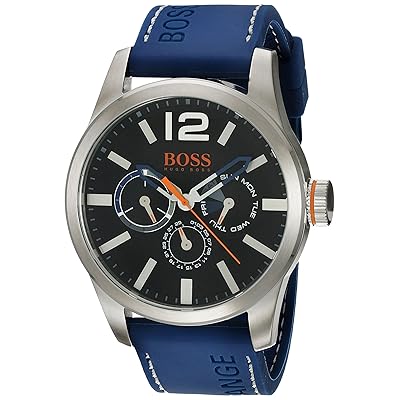 HUGO BOSS Orange Men's Blue Leather Casual Watch Zimbabwe Ubuy