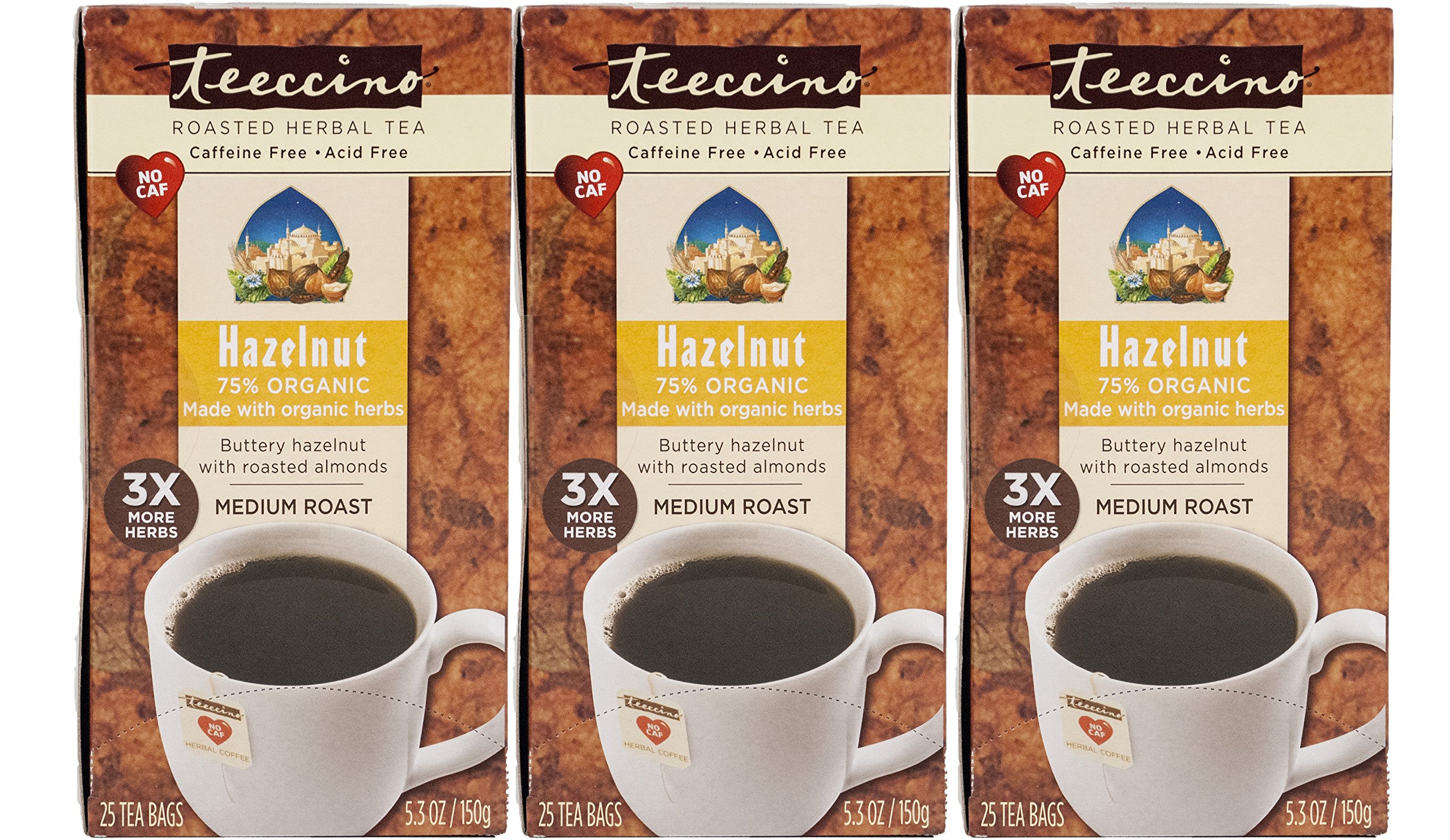Teeccino Vanilla Nut Chicory Roasted Herbal Tea, Caffeine