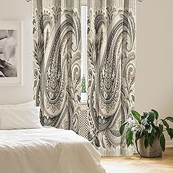 Ambesonne Paisley Window Curtains Pack of