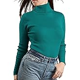 JON & ANNA Women's Turtleneck Sweater Long Sleeve Ribbed Fitted Turtle Neck Casual Fall Fashion Basic Layering Knit Top