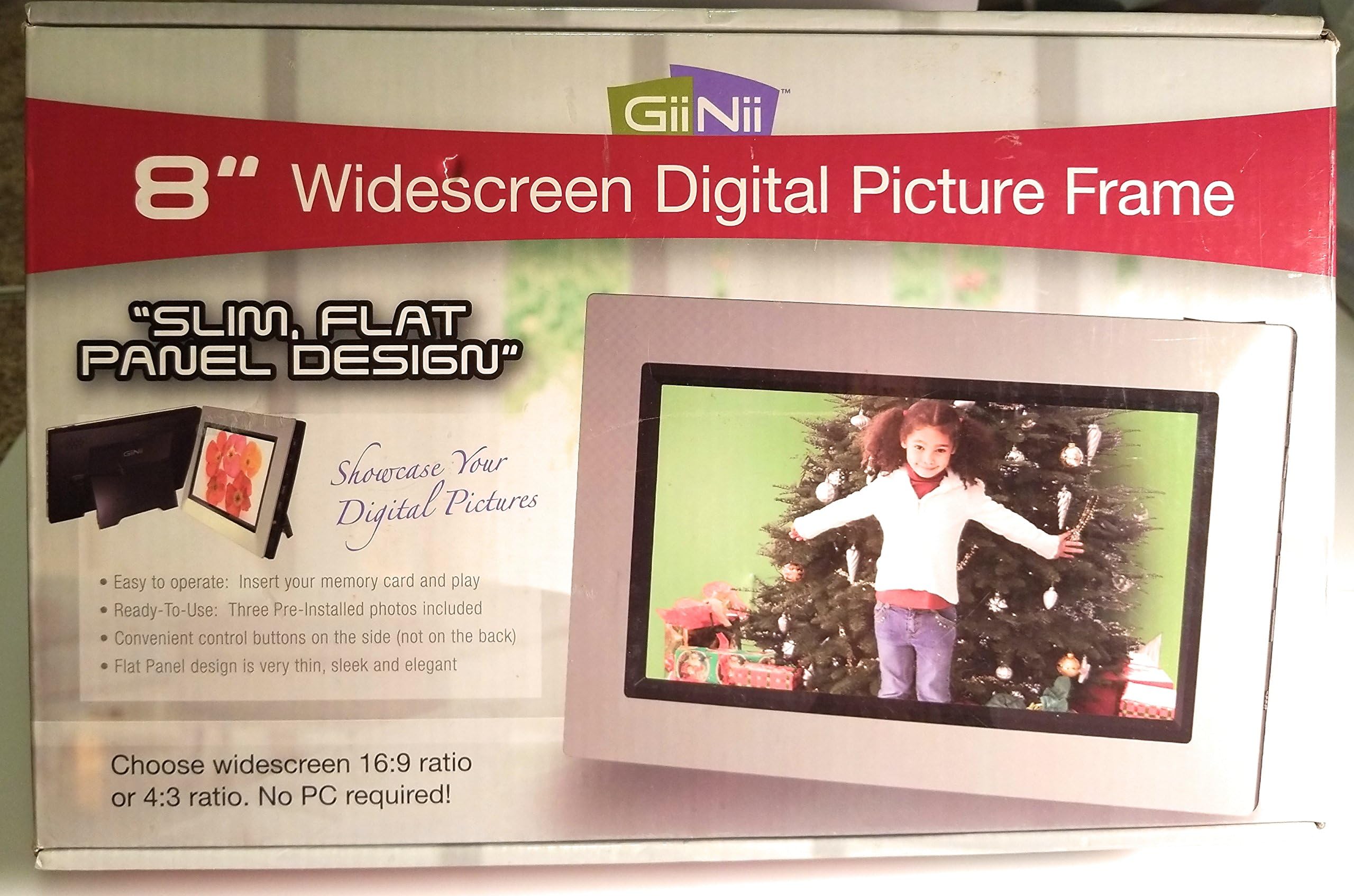 GiiNii8" Widescreen Digital Photo Frame