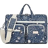 Canvaslove Muti-Pockets Laptop Sleeve Case Bag,Rebound Bubble Cushioned Laptop Shoulder Bag Fits Laptop 15.6 inch-16 inch (Sol de Mayo)